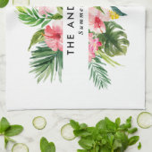 熱帯植物性フローラの夏休みキッチン キッチンタオル (折り畳み)