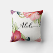 熱帯植物性フローラアロハハイビスカスサマー クッション (裏面)