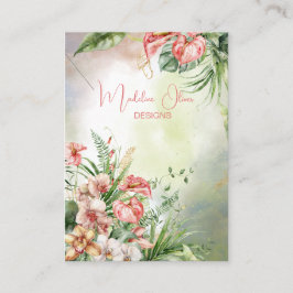 熱帯植物性フローラネックレスディスプレイ 名刺