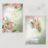 熱帯植物性フローラネックレスディスプレイ 名刺 (正面/裏面)