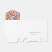 熱帯植物性フローラビーチカスタムウェディング フェイバーボックス (折り畳みなし)