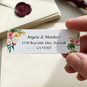 熱帯植物性フローラ夏をテーマにした ラベル