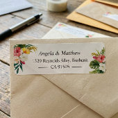 熱帯植物性フローラ夏をテーマにした ラベル