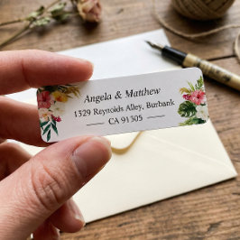 熱帯植物性フローラ夏をテーマにした ラベル