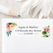 熱帯植物性フローラ夏をテーマにした ラベル (インサイチュ)