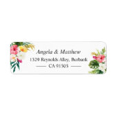 熱帯植物性フローラ夏をテーマにした ラベル (正面)