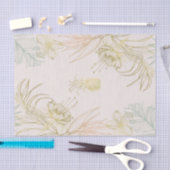 熱帯植物性フローラ葉金ゴールドパイナップル 薄葉紙 (クラフト)