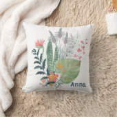 熱帯植物性フローラ パーソナライズされた クッション (ブランケット)