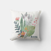 熱帯植物性フローラ パーソナライズされた クッション (正面)