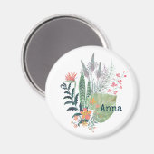 熱帯植物性フローラ パーソナライズされた マグネット (正面/裏面)