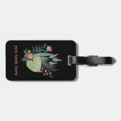 熱帯植物性フローラ パーソナライズされた ラゲッジタグ (裏面横)