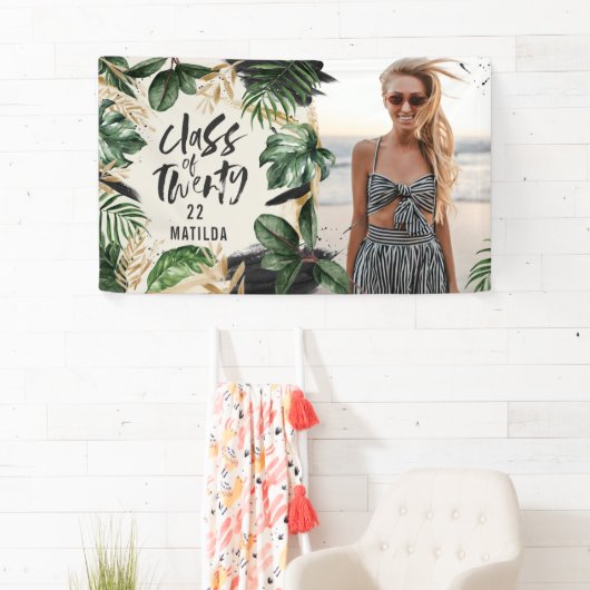 熱帯植物性マグカップモダンの卒業級 横断幕 (インサイチュ)