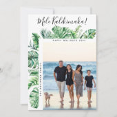 熱帯植物性メレカリキマカクリスマスフォト シーズンカード (正面)