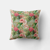 熱帯植物性モノグラム装飾用クッション クッション (裏面)