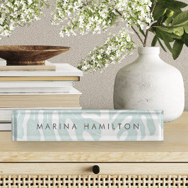 熱帯植物性モンステラ葉 デスクネームプレート