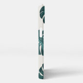 熱帯植物性モンステ葉ラ夏パターン iPhoneケース (右側面)