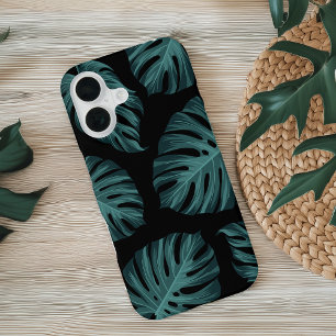 熱帯植物性モンステ葉ラ夏パターン iPhone 16ケース