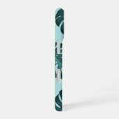 熱帯植物性モンステ葉ラ夏パターン iPhone 16ケース (右側面)