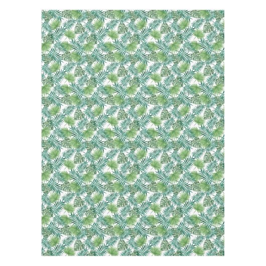 熱帯植物性ヤシの木の離れパターン テーブルクロス (正面)