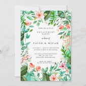 熱帯植物性婚約パーティ 招待状 (正面)