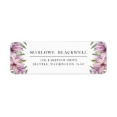 熱帯植物性差出人住所ラベル ラベル (正面)