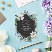 熱帯植物性結婚式招待状 アクリル招待状 (インサイチュ (ウェディング))