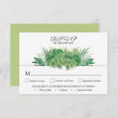 熱帯植物性結婚植物 出欠カード (正面/裏面)