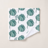 熱帯植物性絵画プリントバスタオルセット バスタオルセット (ウォッシュタオル)