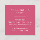 熱帯植物性美容師 スクエア名刺 (裏面)