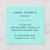 熱帯植物性美容師 スクエア名刺 (裏面)