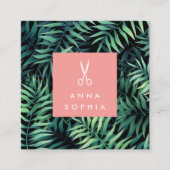 熱帯植物性美容師 スクエア名刺 (正面)