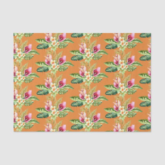 熱帯植物性葉のハイビスカスAny Color 薄葉紙 (正面)