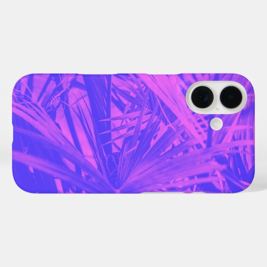 熱帯植物性葉パープルグラデーションピンク Case-Mate iPhoneケース (裏面 (横))