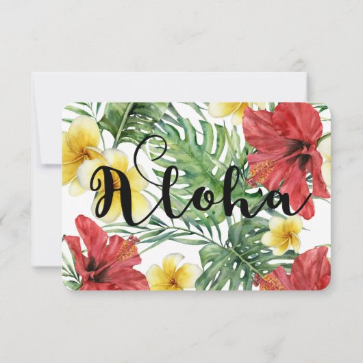 熱帯植物性離れフローラウェディングRSVP 出欠カード (裏面)