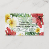 熱帯植物性離れフローラフラワーシック 名刺 (裏面)