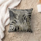 熱帯植物性、ヘビの皮、葉、ヤシ、 クッション (ブランケット)