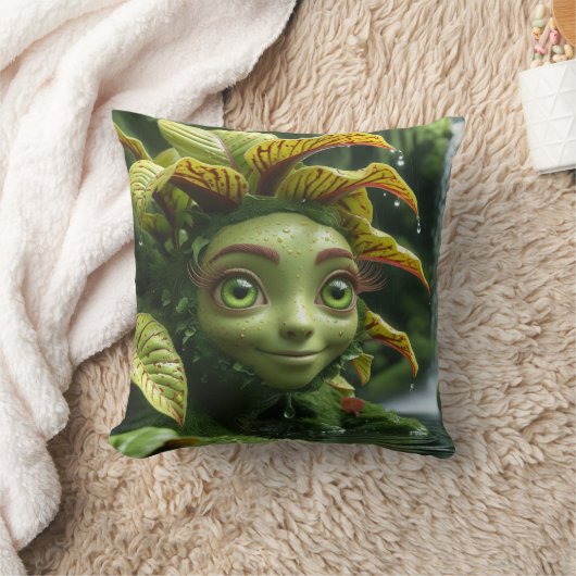 熱帯植物枕 クッション (ブランケット)