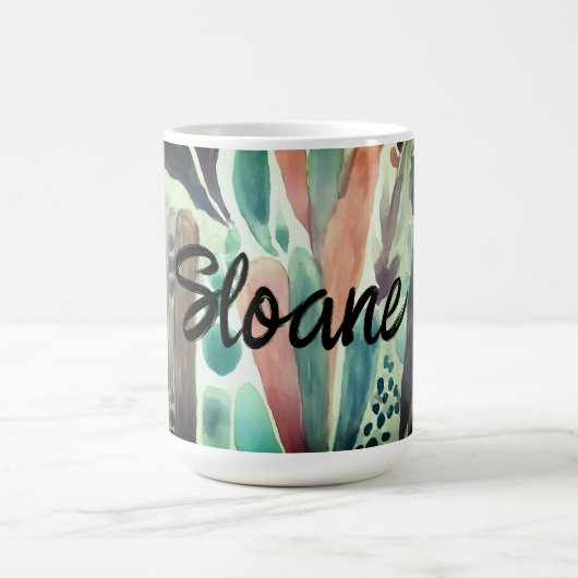 熱帯植物株の名前を追加 モーフィングマグカップ (中央)