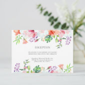 熱帯植物水色フローラ結婚ズ エンクロージャーカード (スタンド正面)
