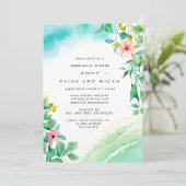 熱帯植物水色結婚のリハーサル 招待状 (スタンド正面)