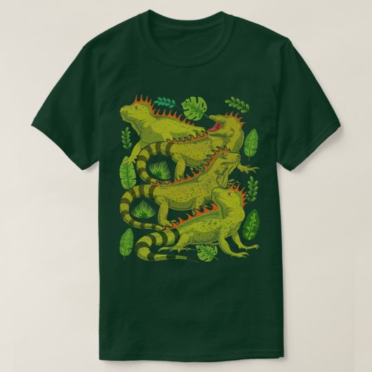 熱帯植物爬虫類所有者ペットトカゲ愛好家エクソ Tシャツ (デザイン正面)