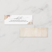 熱帯植物結婚のウェブサイトまたはギフト登録 スキニー名刺 (正面/裏面)