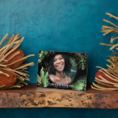 熱帯植物群葉写真記念碑 フォトプラーク (側面)