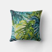 熱帯植物花パターン クッション (裏面)