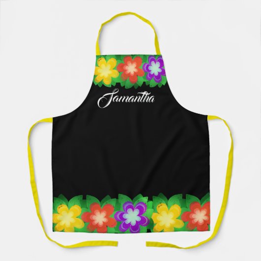 熱帯植物花 エプロン (正面)