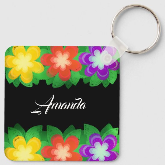 熱帯植物花 キーホルダー (裏面)