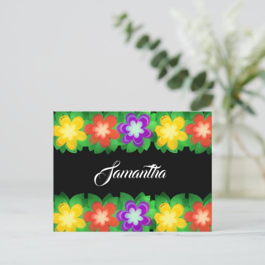 熱帯植物花 ポストカード (スタンド正面)