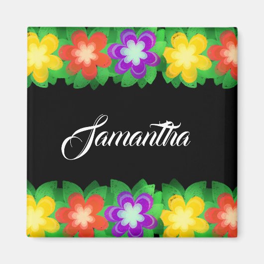 熱帯植物花 マグネット (正面)