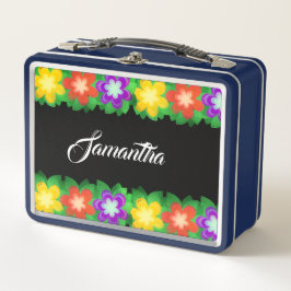 熱帯植物花 メタルランチボックス