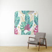 熱帯植物葉のデザイン、シームレスなヴィンテージ タペストリー (インサイチュ)